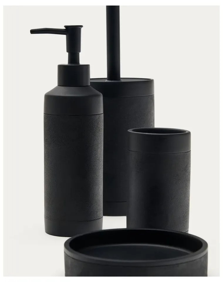 Fekete poligyanta fogkefetartó pohár Sisel – Kave Home