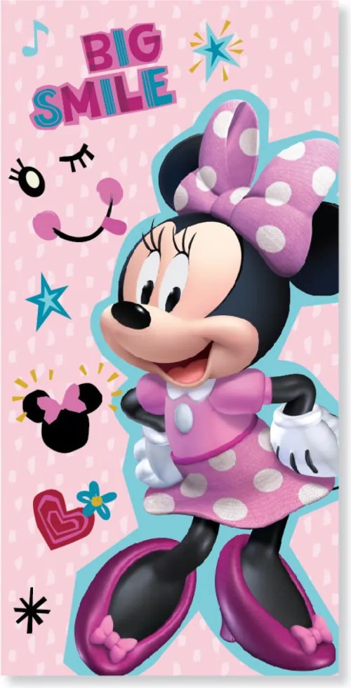 Disney Minnie Smile fürdőlepedő, strand törölköző 70x137 cm (Fast Dry)