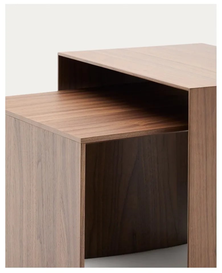 Tárolóasztal diófa dekorral 40x55 cm Litto – Kave Home