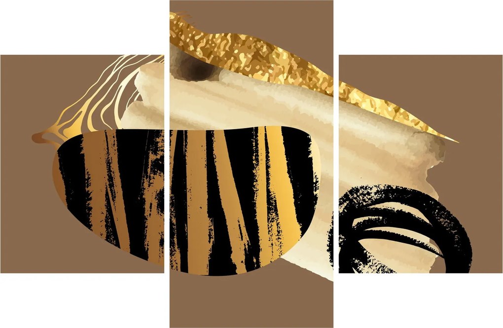 Kép - Absztrakció aranybarna N⁰2 (90x60 cm)