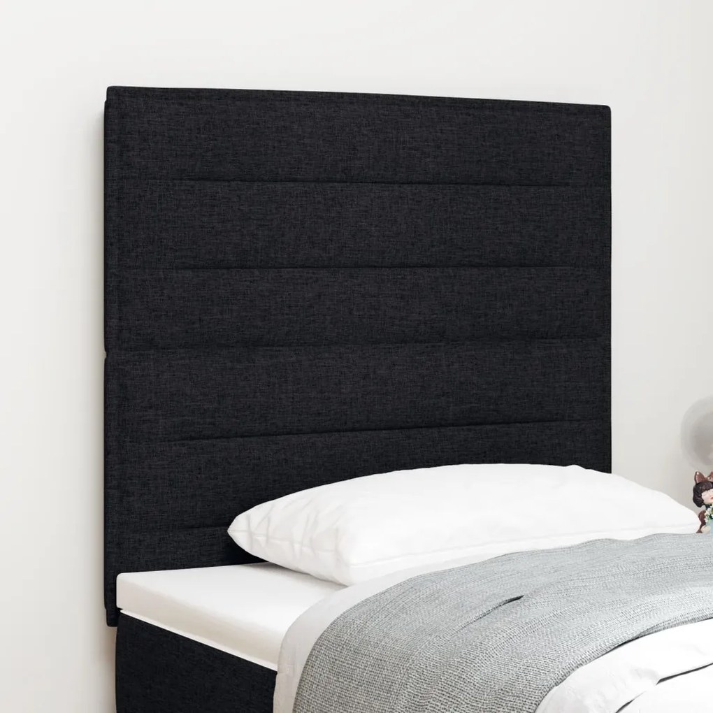 Fejtámla vonalak dizájn Fekete 80 cm Szövet