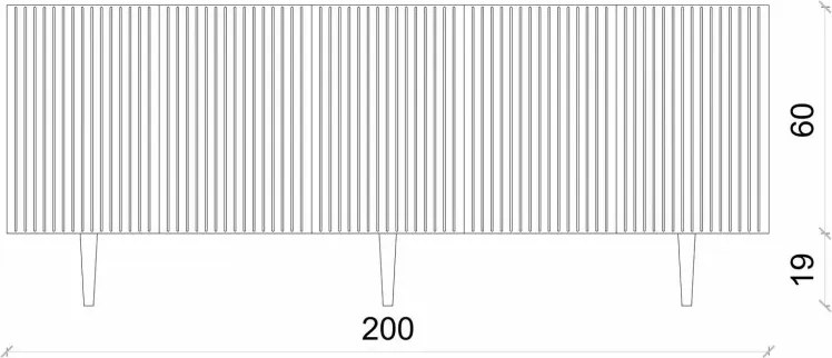 Capella komód, szürke, 200 cm