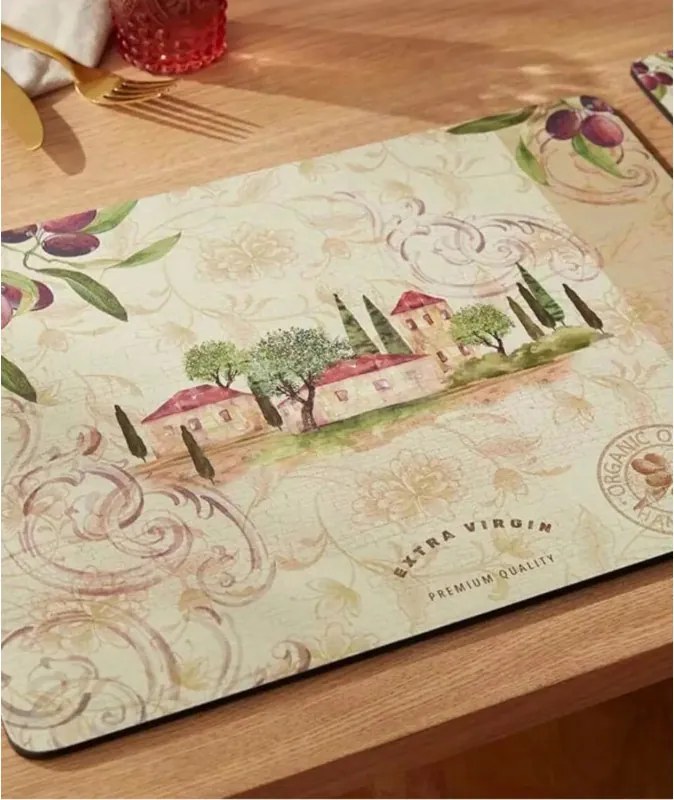 Pimpernel olíva kerti olajfa alátét nagy asztalra tányér alá 6db