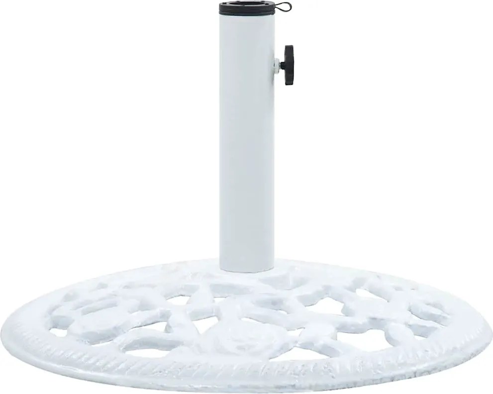 vidaXL fehér öntöttvas napernyőtalp 12 kg 48 cm