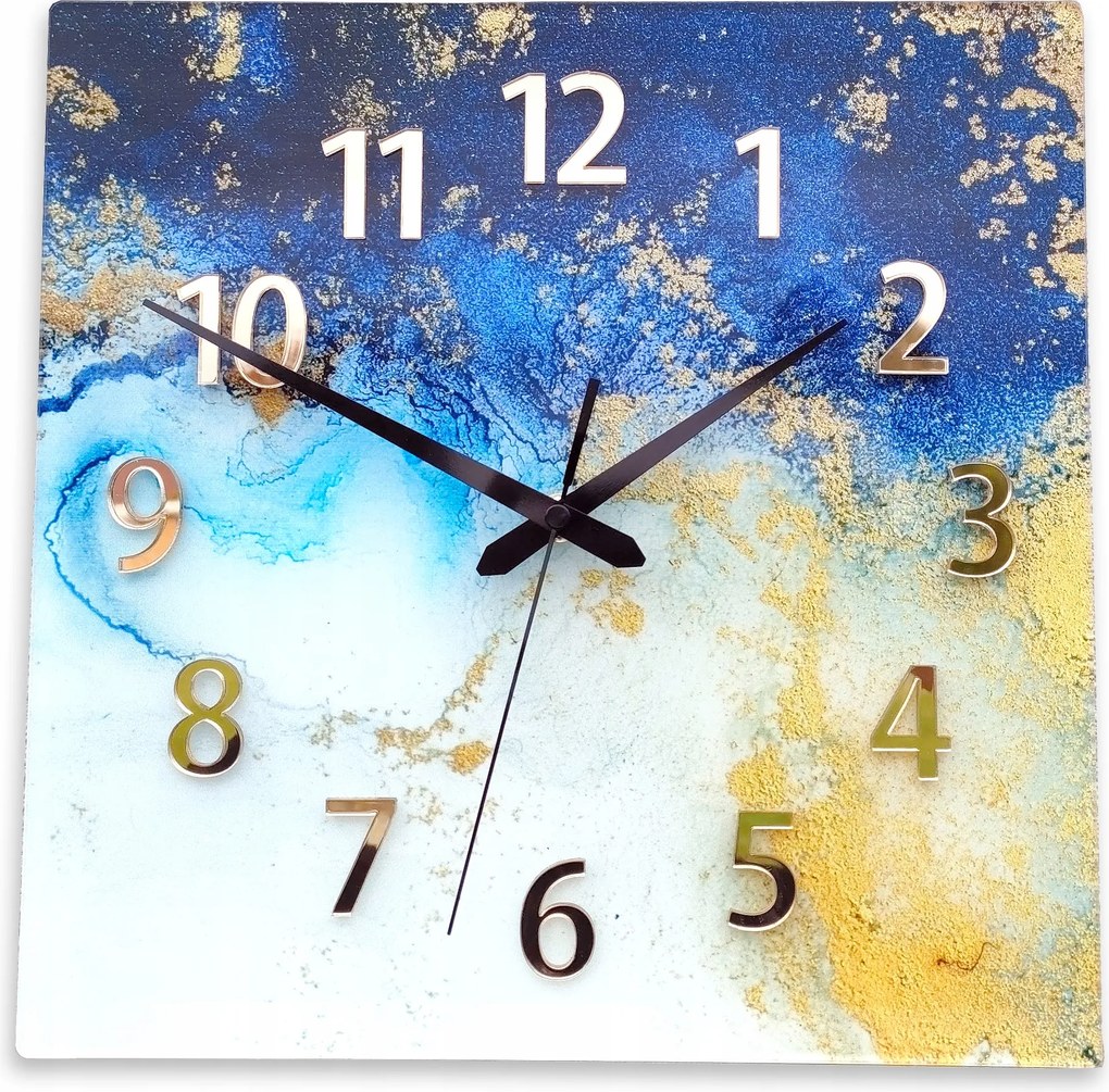 Falióra Márvány Kék Ultra csendes 30 CM Szuper Design