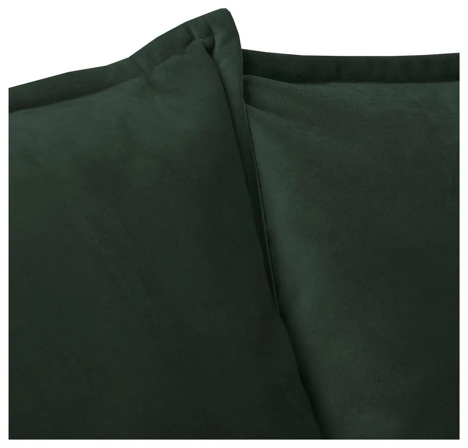 Sötétzöld bársony kanapé 138 cm Juli – Ropez