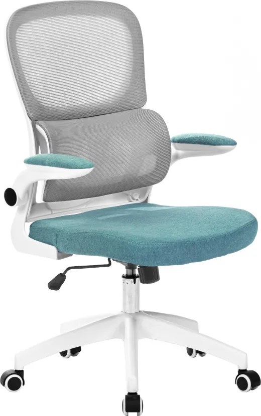 Irodai szék, barna/neomint/fehér, RAMIRO