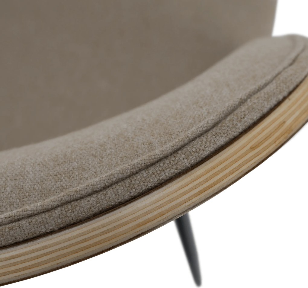 Étkezőszék, bézses barna/natúr fa/fekete, VUDIA