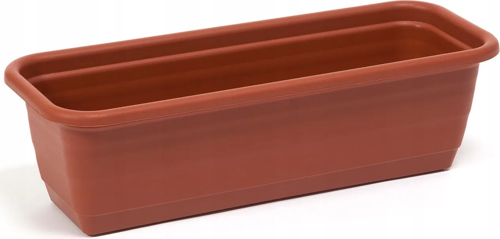 Erkélyláda virágágyás 100 x 19 cm terrakotta műanyag