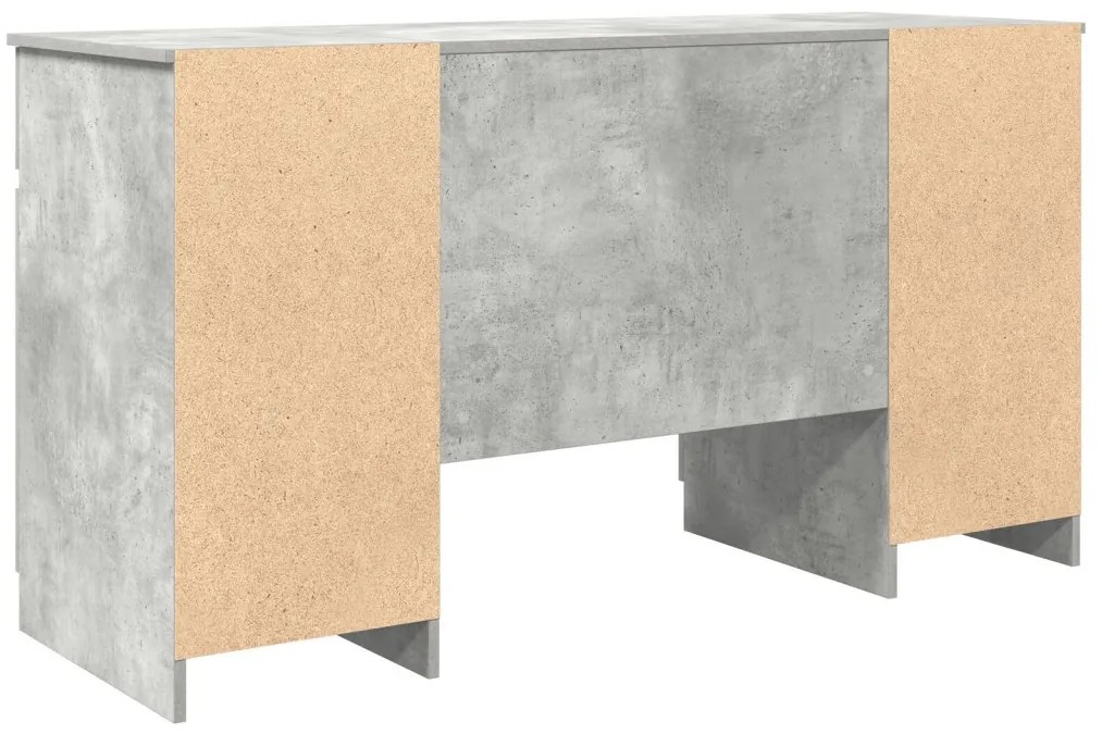 Asztal Betongris 140x49x76 cm Mérnöki Fa