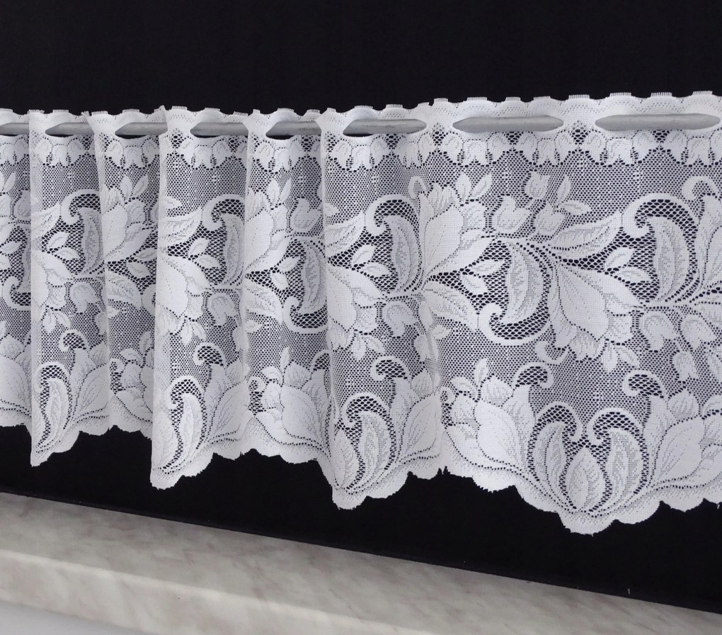 Mg Irigység jacquard 1280 Fehér gyöngy 170x30cm K