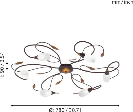 EGLO 90697 - GERBERA1 csillár 6xG9/40W