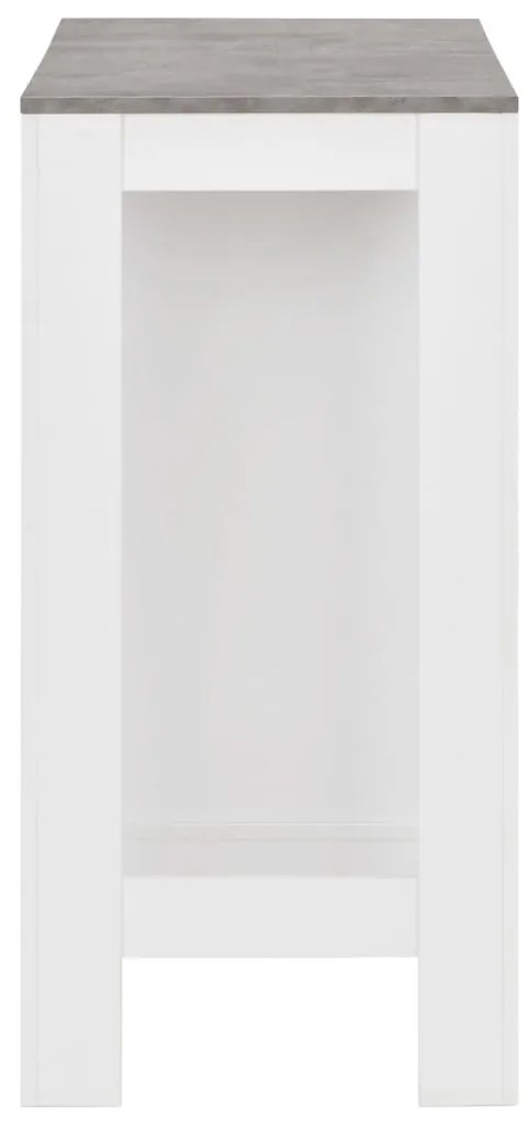 Fehér bárasztal polccal 110 x 50 x 103 cm