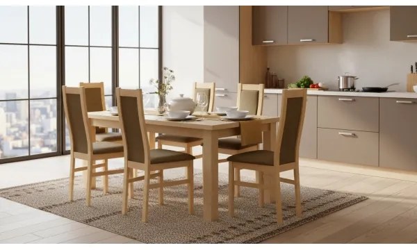 ZOE étkezőszék tölgy/barna