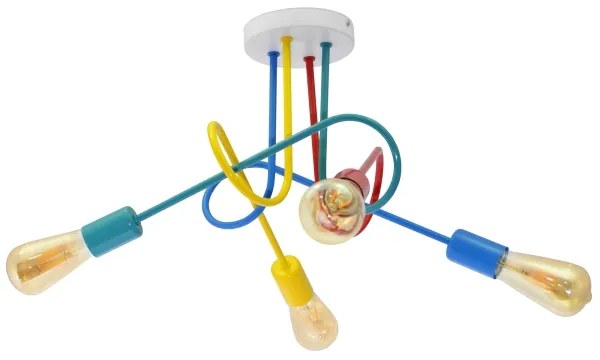 LED gyereklámpa OXFORD 4xE27/10W/230V mennyezeti