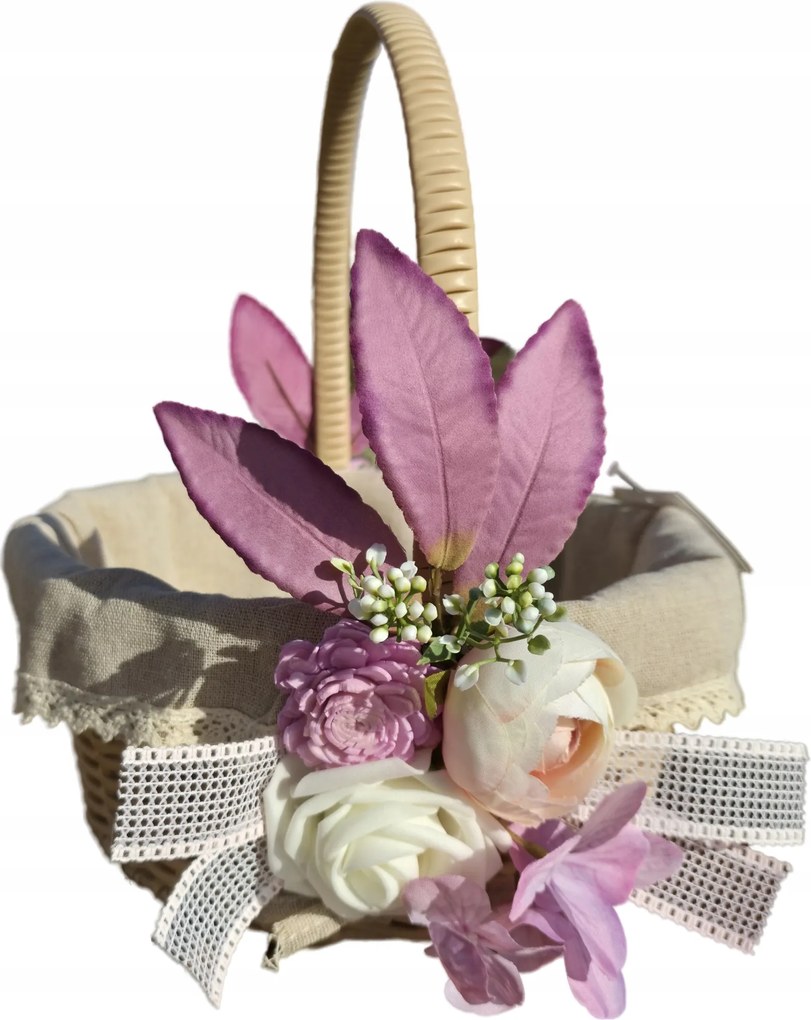 Húsvéti Kosár Szalvéta Dekorációval Karácsonyfa Kosár Nád