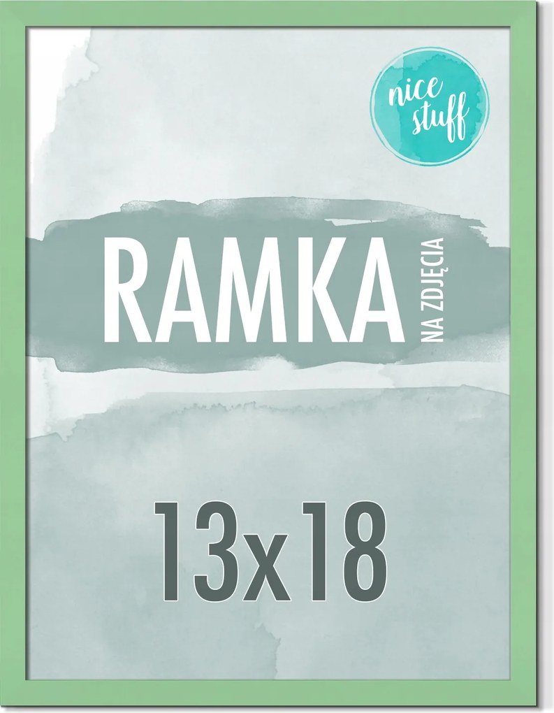 Képkeret 13x18 B6 Képkeret Fotó 18x13 Menta Zöld