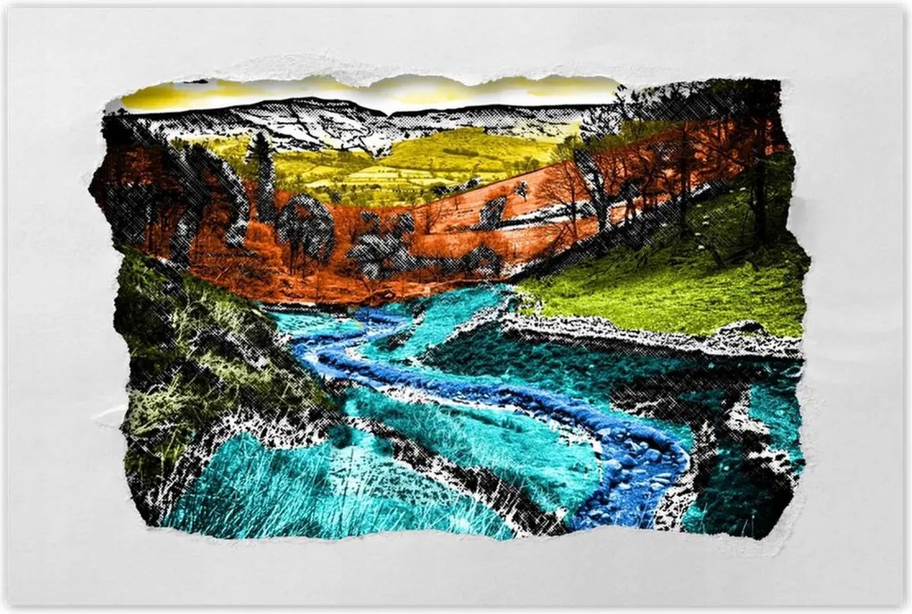 Poszterek 120x80 Tájkép képregény stílusban