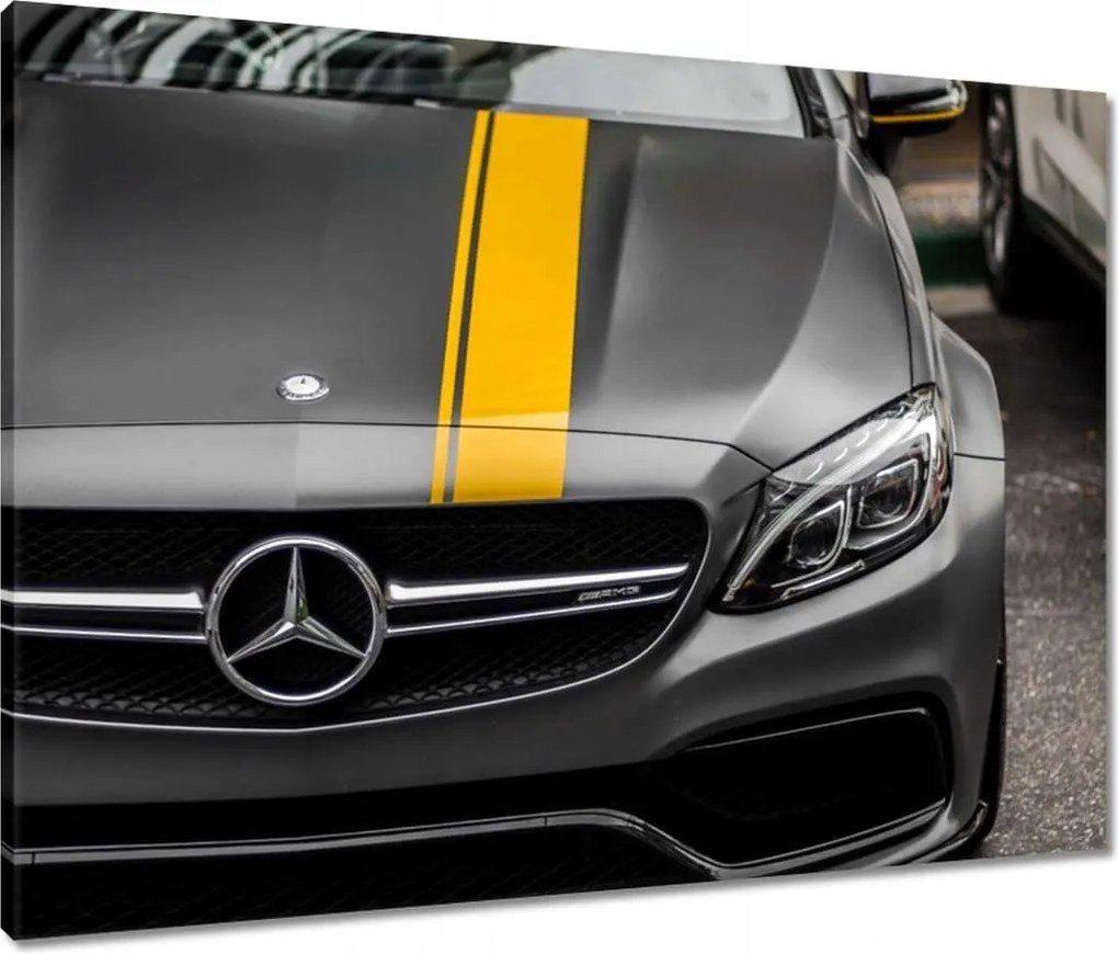 Vászonkép 80x60 Mercedes Amg Sárga csík