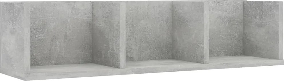 vidaXL betonszürke szerelt fa CD-tartó fali polc 75 x 18 x 18 cm