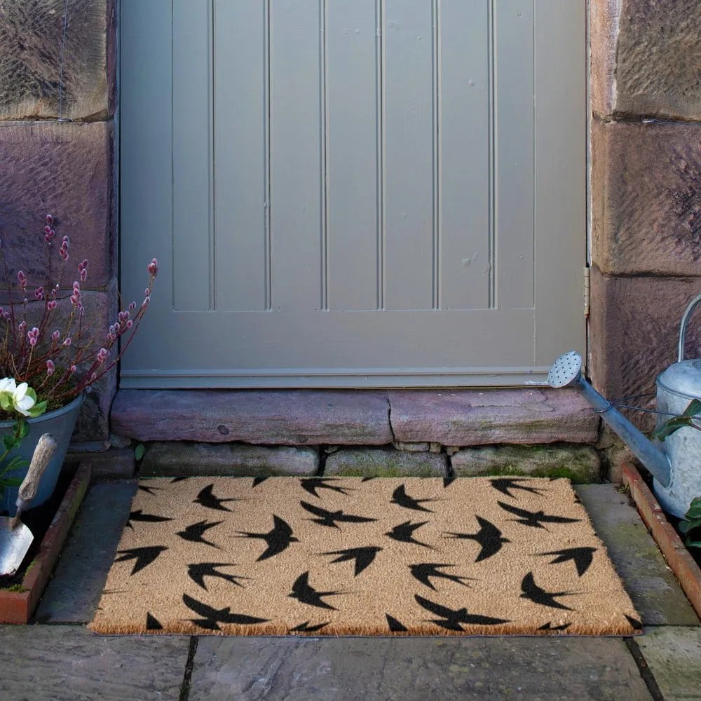 Kókuszrost lábtörlő 60x90 cm Swallows – Artsy Doormats