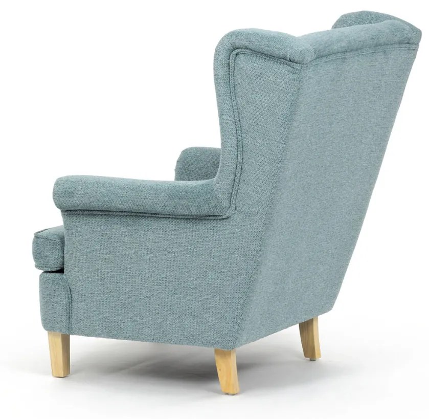 Scaun de relaxare, tapițerie din material verde, AK-388