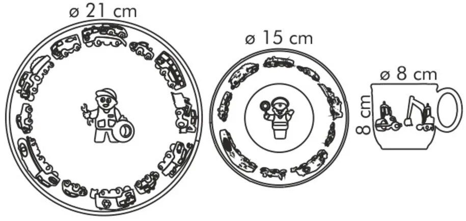 Tescoma  BAMBINI Autók gyerek étkészlet