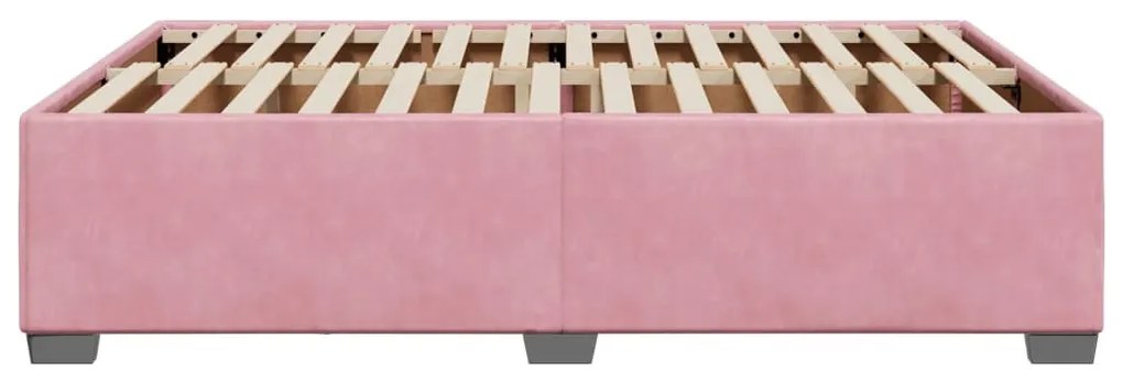 rózsaszín bársony ágykeret 140 x 190 cm