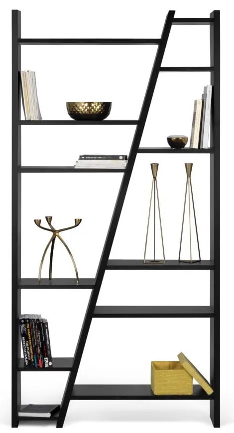 Delta fekete könyvespolc - TemaHome