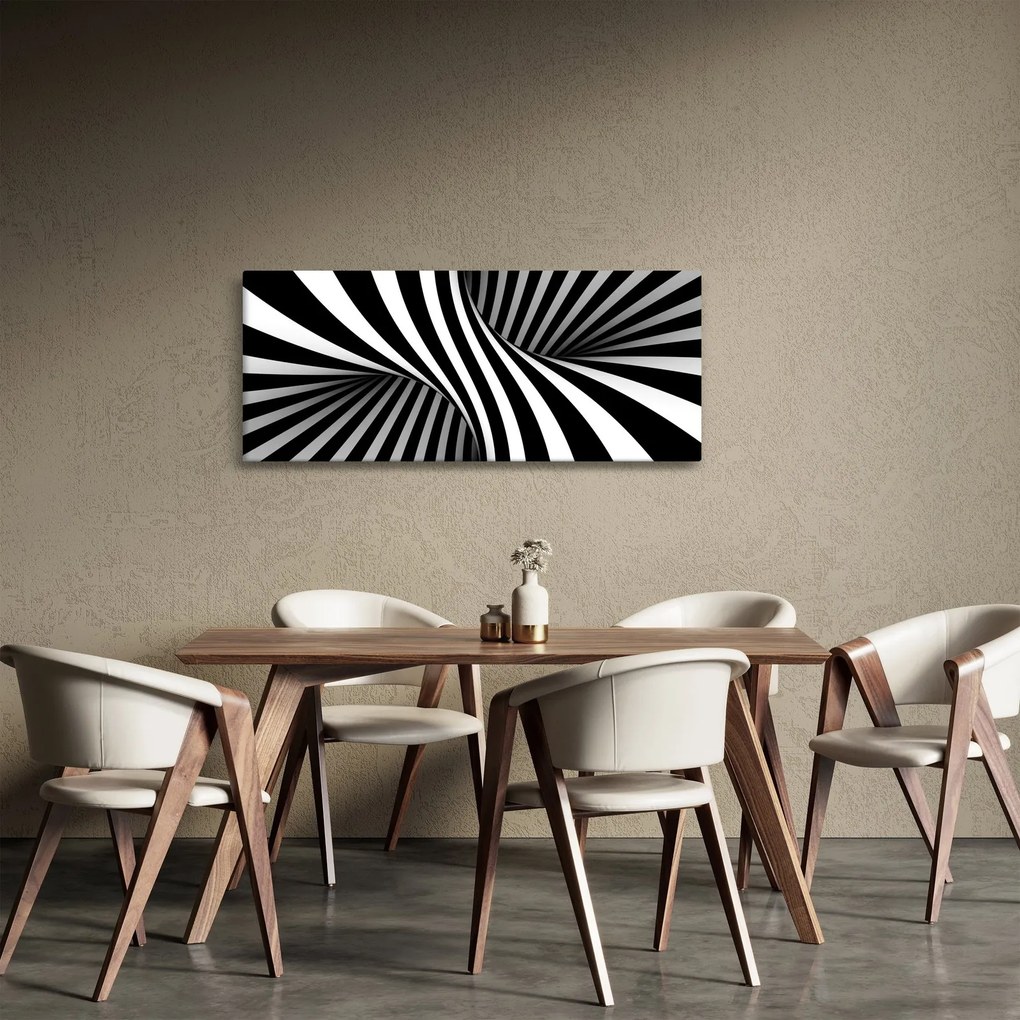 Absztrakt kép zebra csíkokkal (120x50 cm)