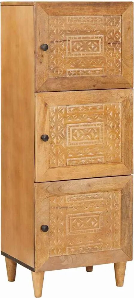 vidaXL Magasfiú polcokkal Világosbarna 40 x 33 x 110 cm tömör mangófa