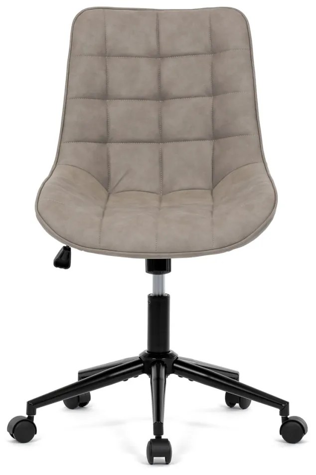 Scaun pivotant de birou cu tapițerie din material bej închis. KA-V3120
