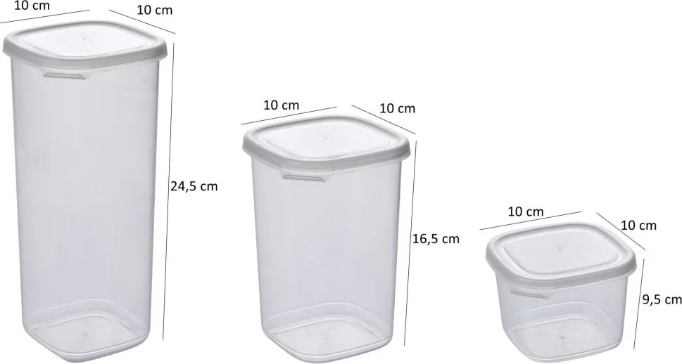 Ételtároló doboz készlet 3 x 6 db