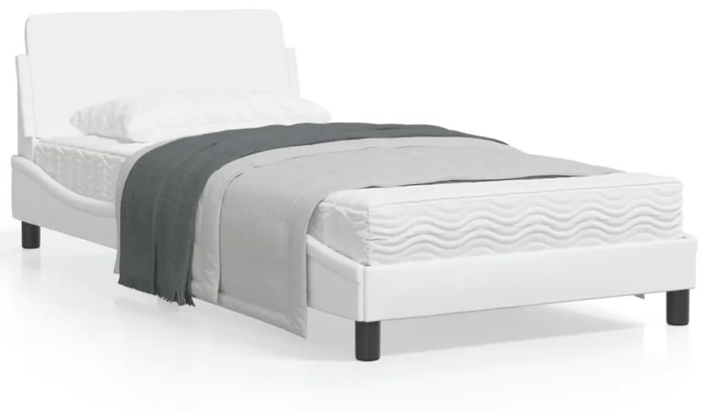 fehér műbőr ágykeret Dover 100x200 cm