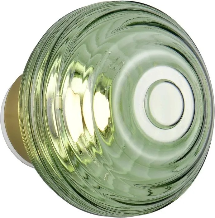 Zöld USB üveg LED fali lámpa ø 15,5 cm Earl – Reality