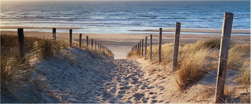 Divatos Flizelin Tapéta Ragasztóval Fali 3D Strand ösvény 250x104 Ragasztó