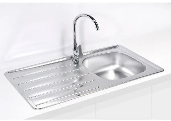 ALVEUS 1098938 - Mosogató ZOOM 79x50 cm satin, felső rögzítéshez