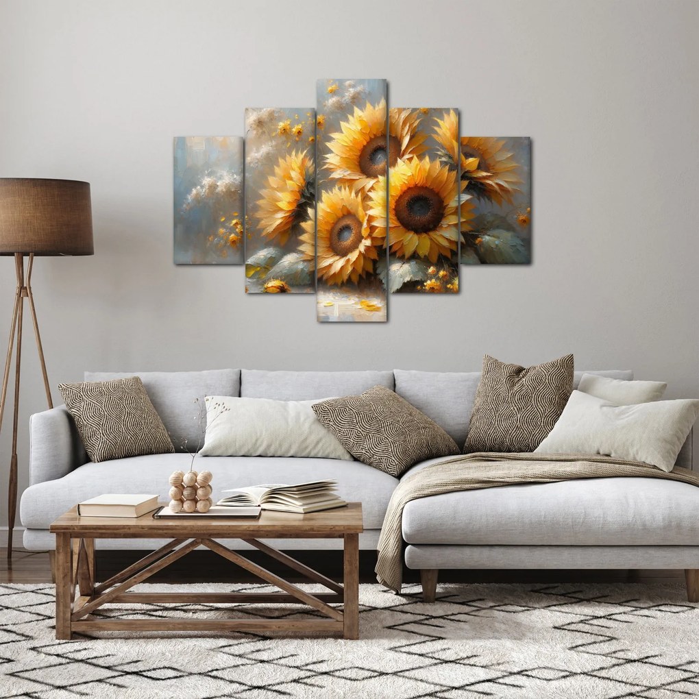 Kép - Napraforgók festménye (150x105 cm)