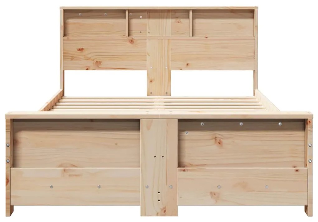 vidaXL Ágykeret fejtámlával Barna 140 x 190 cm Faanyag