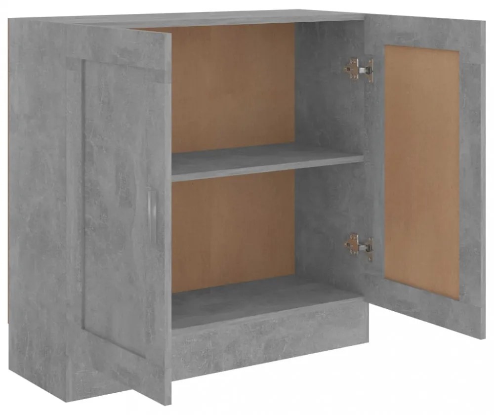 betonszürke szerelt fa könyvszekrény 82,5 x 30,5 x 80 cm