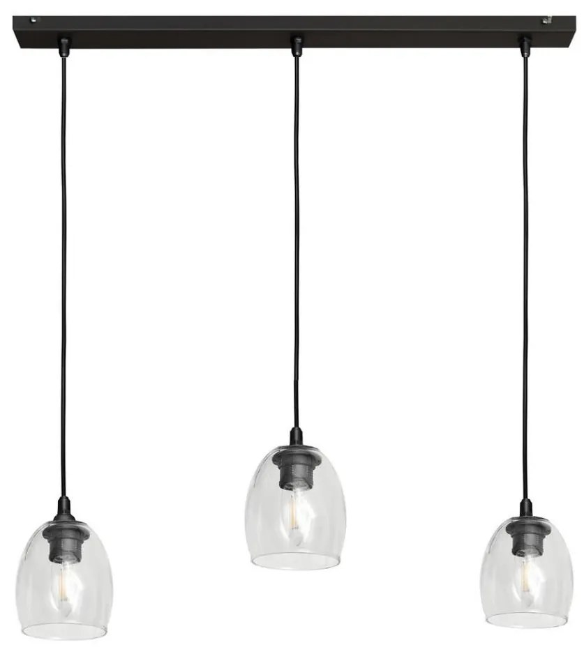 Csillár zsinóron BRILLANT 3xE27/15W/230V átlátszó