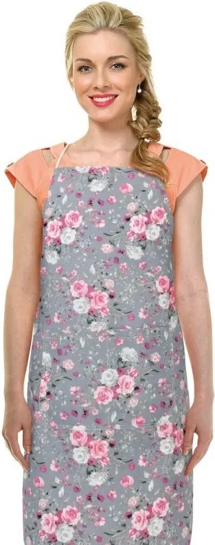 Bellatex Adéla Virág kötény rózsaszín rózsa 67 x 84 cm