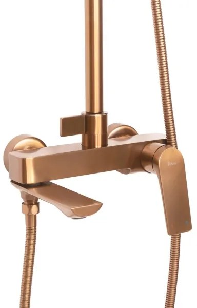 REA-P2418 - AVALON zuhanyszett csapteleppel, szálcsiszolt réz