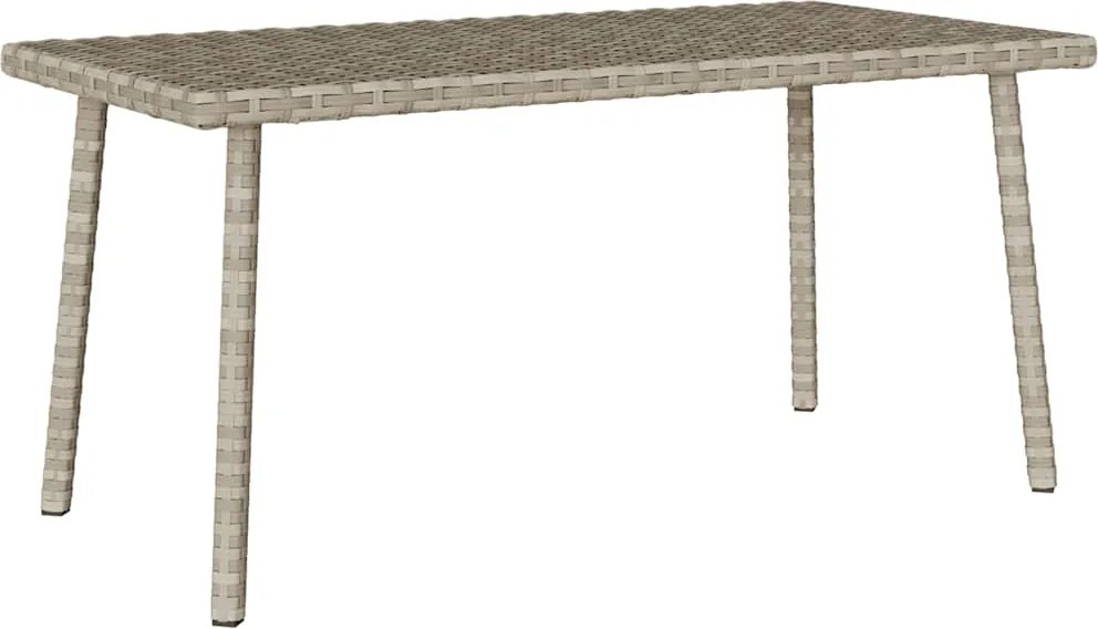 vidaXL téglalap polyrattan kerti dohányzóasztal 80x40x37cm