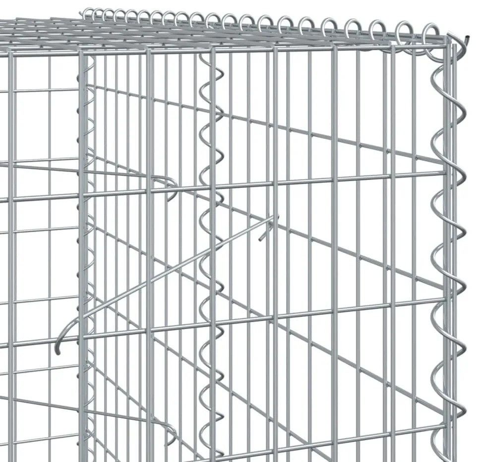horganyzott vas gabion kosár fedéllel 100 x 100 x 200 cm