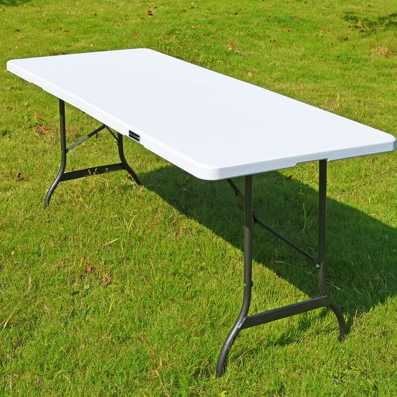 Casaria® Összecsukható asztal fehér - 183x76 cm