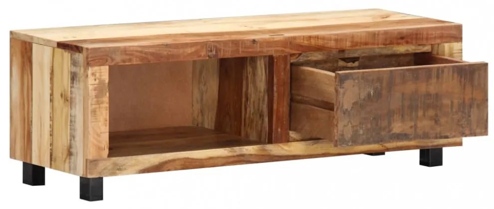 tömör újrahasznosított fa TV-szekrény 100 x 30 x 33 cm