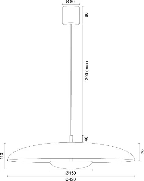 Argon 8867 - BOLTON LED csillár kábelen LED/12,5W/230V 3000K fehér