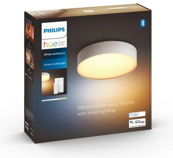 Philips - Dimmelhető LED lámpatest Hue ENRAVE S LED/9,6W/230V átm. 261 mm fehér + távirányítóval