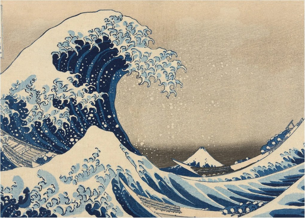 Kép - Katsushika Hokusai, Under the Wave off Kanagawa, reprodukciók (70x50 cm)